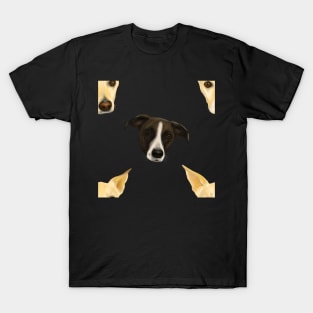 Black and White Puppies - Cute dog pattern T-Shirt